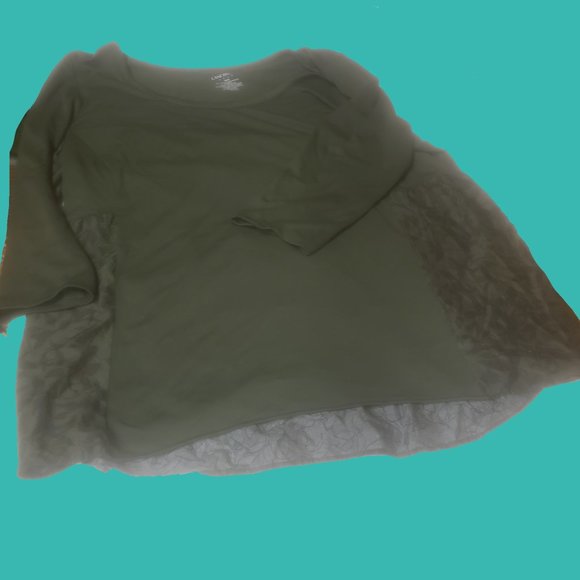 Lane Bryant Pullover Top Army Green - Plus 18-20 - Picture 2 of 4